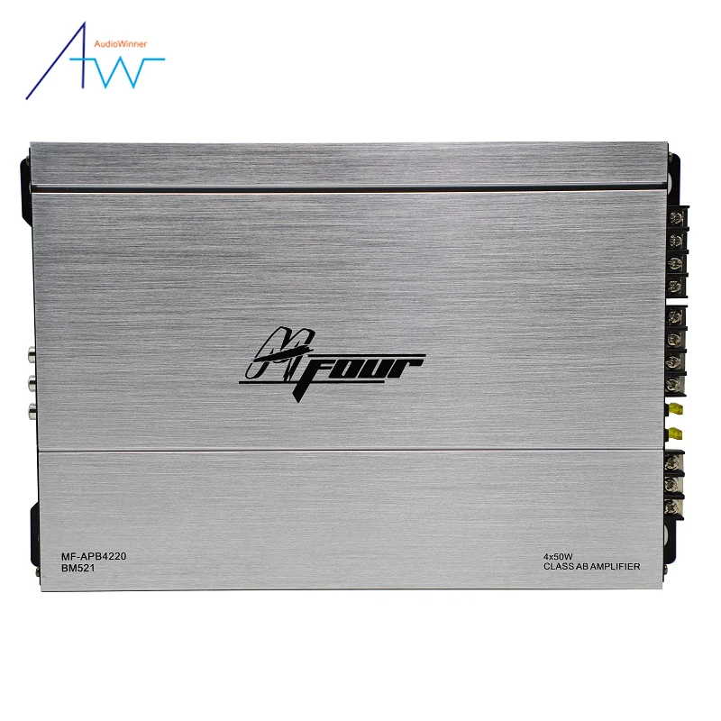 high performance 12v sound digital quality class ab 50 Watt 4 channel audio mini four channel audio car amplifier