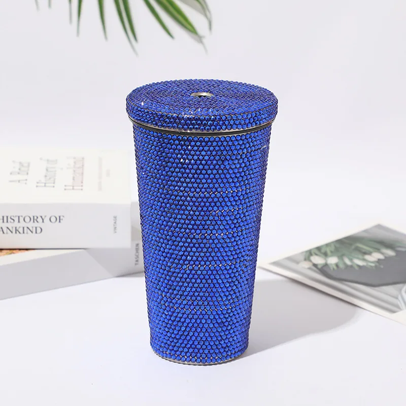 Multiple colors Wholesale diamond thermos cup high color thermos cup hand inlaid diamond thermos cup