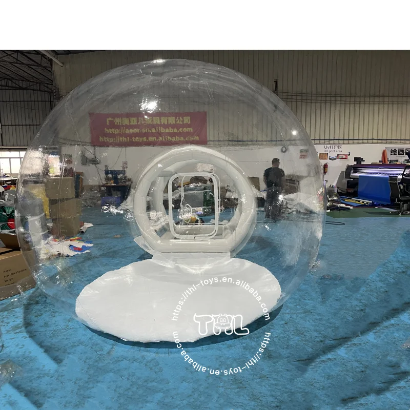 Outdoor  kids party jumping castle transparent dome house balloon decoration inflatable bubble tent for single tunnel