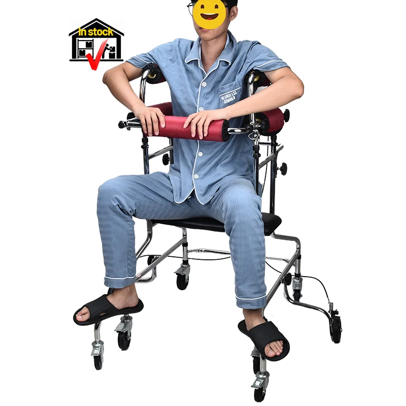 Adjustable steel Walkers Platform Walker With Arm Support Standing Upright Walker