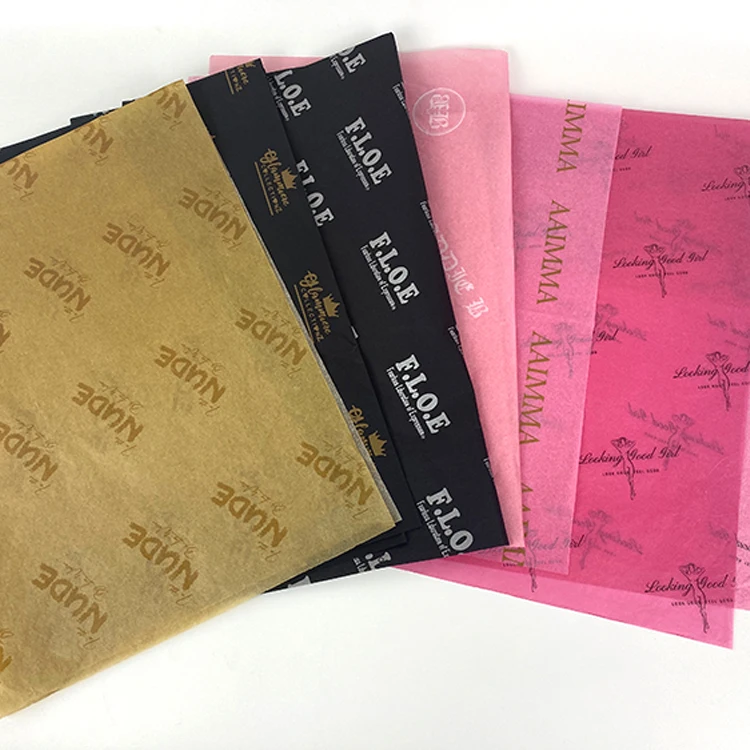 
Personalized 22Gsm Custom Printed White Logo Garment Packing Tissue Wrapping Paper 