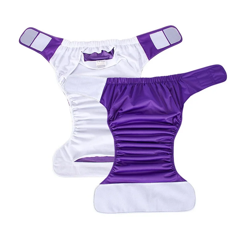 Hook&Loop Adults Size Reusable Diapers Cloth Nappies With Inserts for Senile Urinary Incontinence