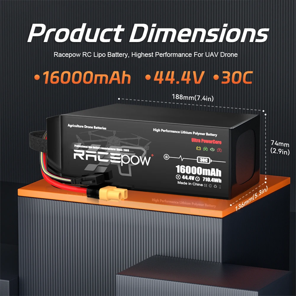 Agricultural drone battery 6S 12S 14S 16000mAh 22.2V 44.4V 25C 30C Lipo Battery  for Agri Spray  Robots Farming UAV