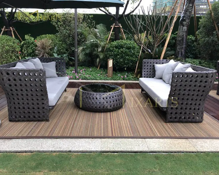 
outdoor garden coffee table with aluminum table top 