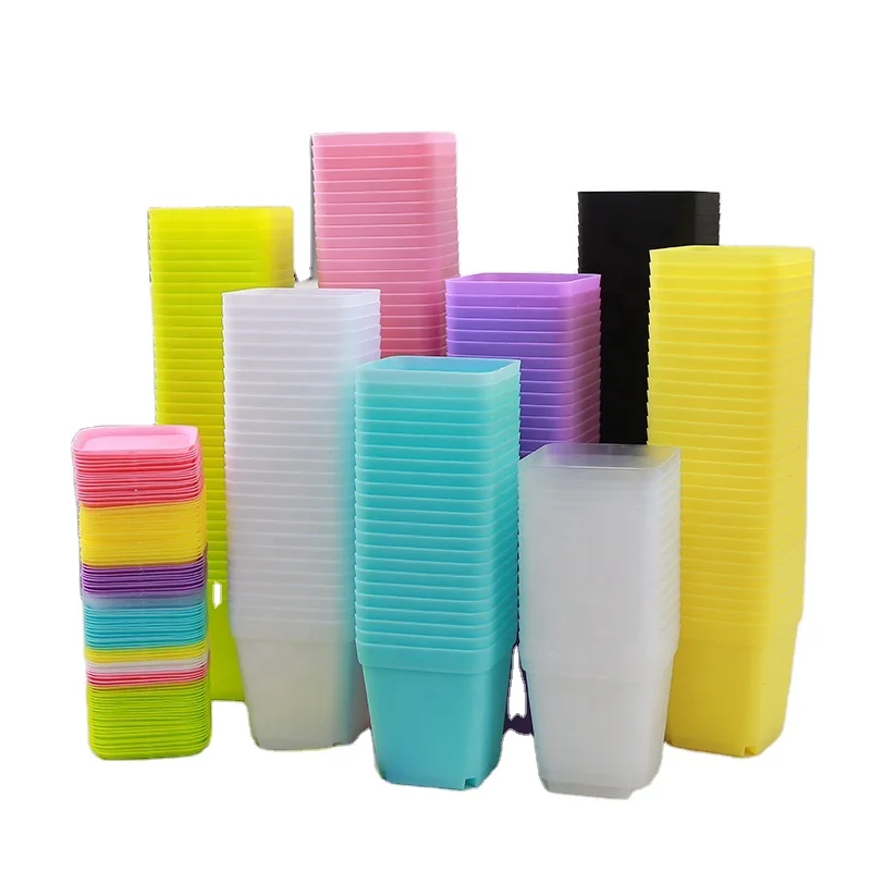 cheap garden supplies square plants nursery seedling pot macetas por mayor maceta 7cm plastic plant pots