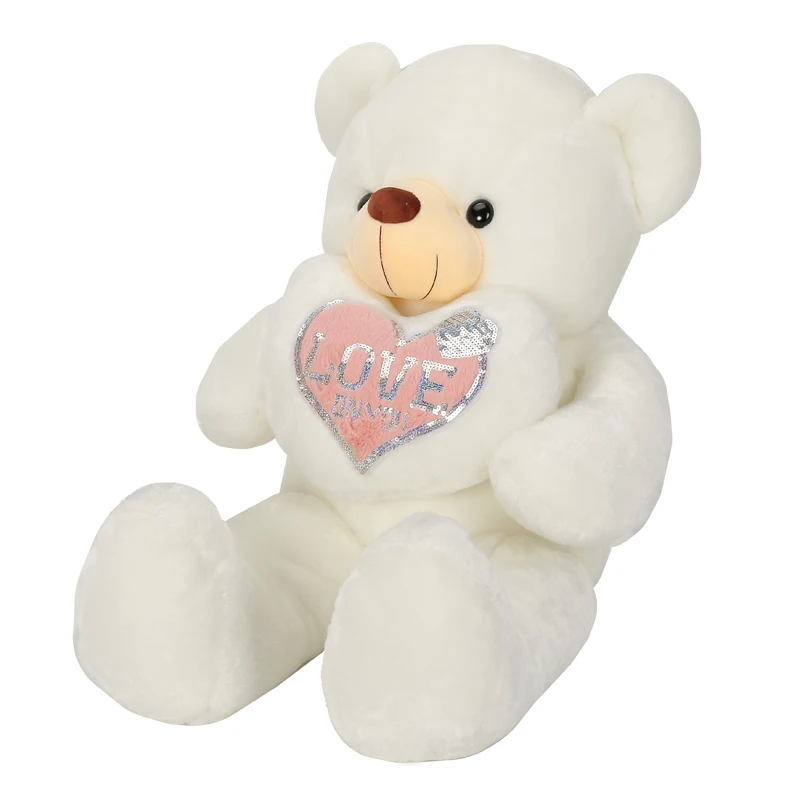 Teddy Bear Stuffed Animals Toys Plush 80 cm with Heart Plushies Gift for Kids Boys Girls Birthday Valentines Day