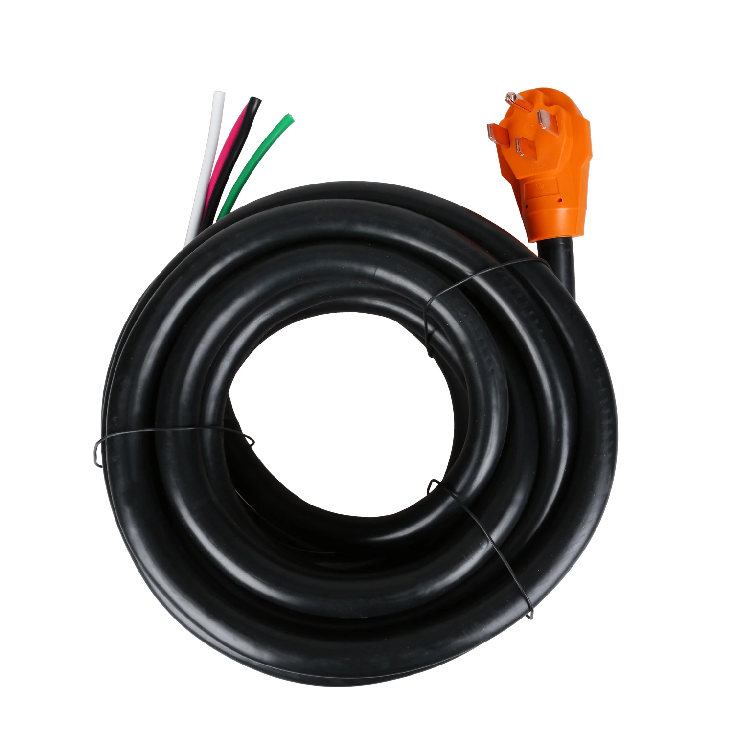 RV50-36H 30ft 50Amp Electric Power Cord RV Extension Cord Easy Unplug Design, 6/3+8/1 Gauge