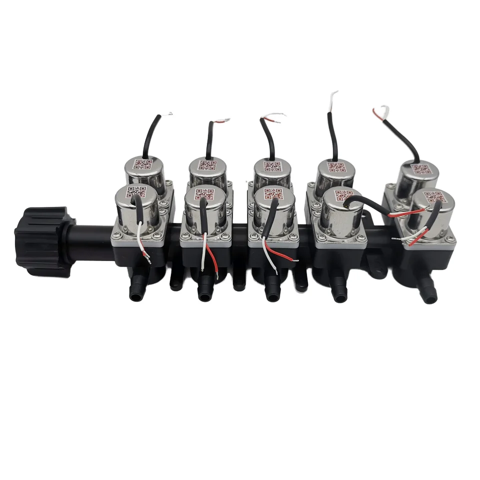 DC 6V 9V Bistable Solenoid Valve 11-Way Latching Control for Water Media OEM Customizable One in Ten Out Automation Equipment