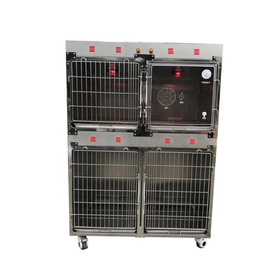 
Pet cage with temperature control version of warm lamp power supply oxygen chamber 