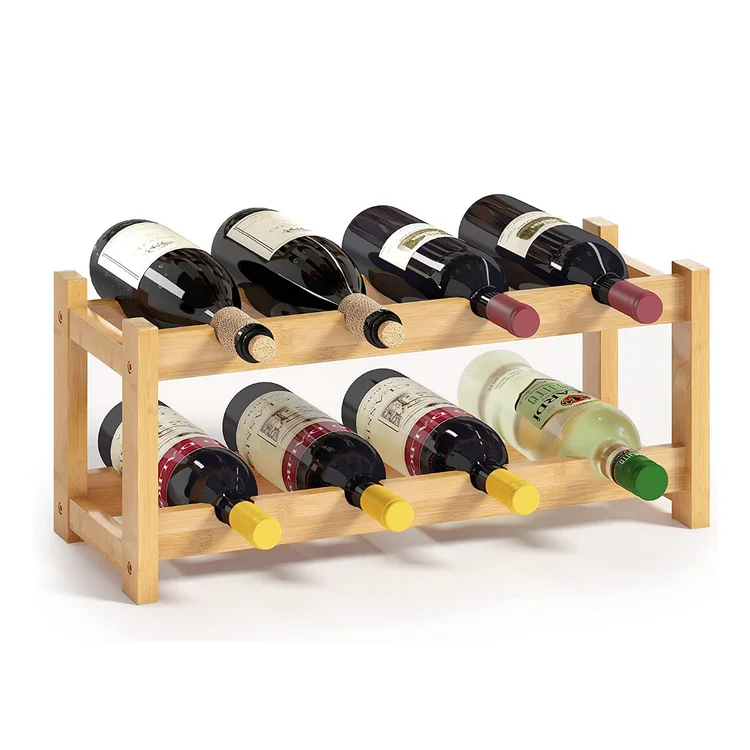 free standing 8 bottle wine rack bamboo wine racks countertop cabinet wine holder