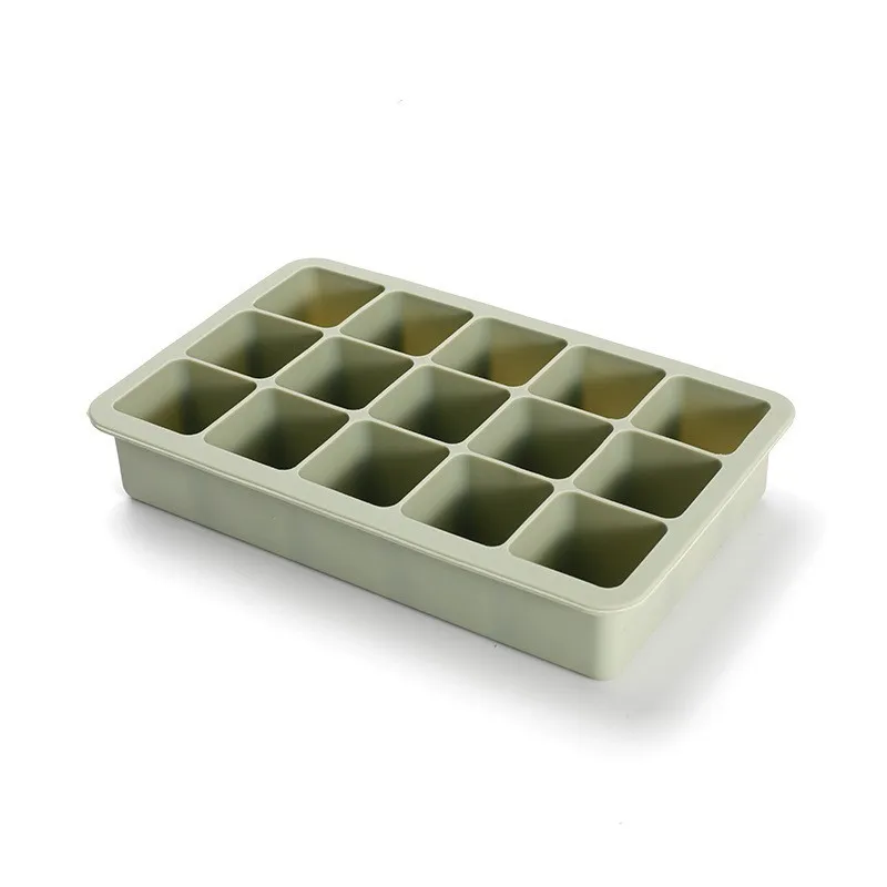 Stackable Ice Cube Trays with Custom Logo Imprint Silicone Ice Tray Set with SpillResistant Removable Covers