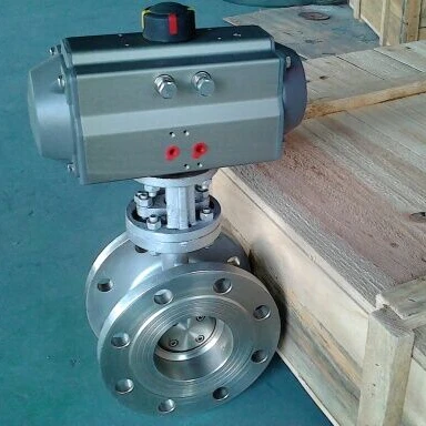 
Stainless Steel DN80 PN16 Flange Ends Double Acting Pneumatic Actuator Butterfly Valve 