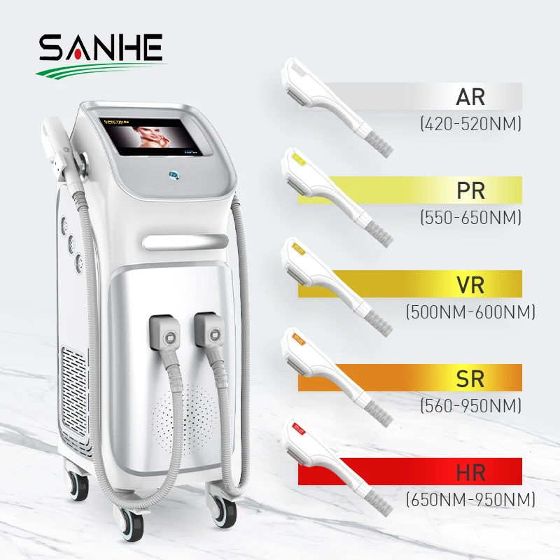 Vertical Professional DPL Two Handles Ance Pigment Removal DPL OPT Big Spot Size IPL Laser Hair Removal Machine price laser