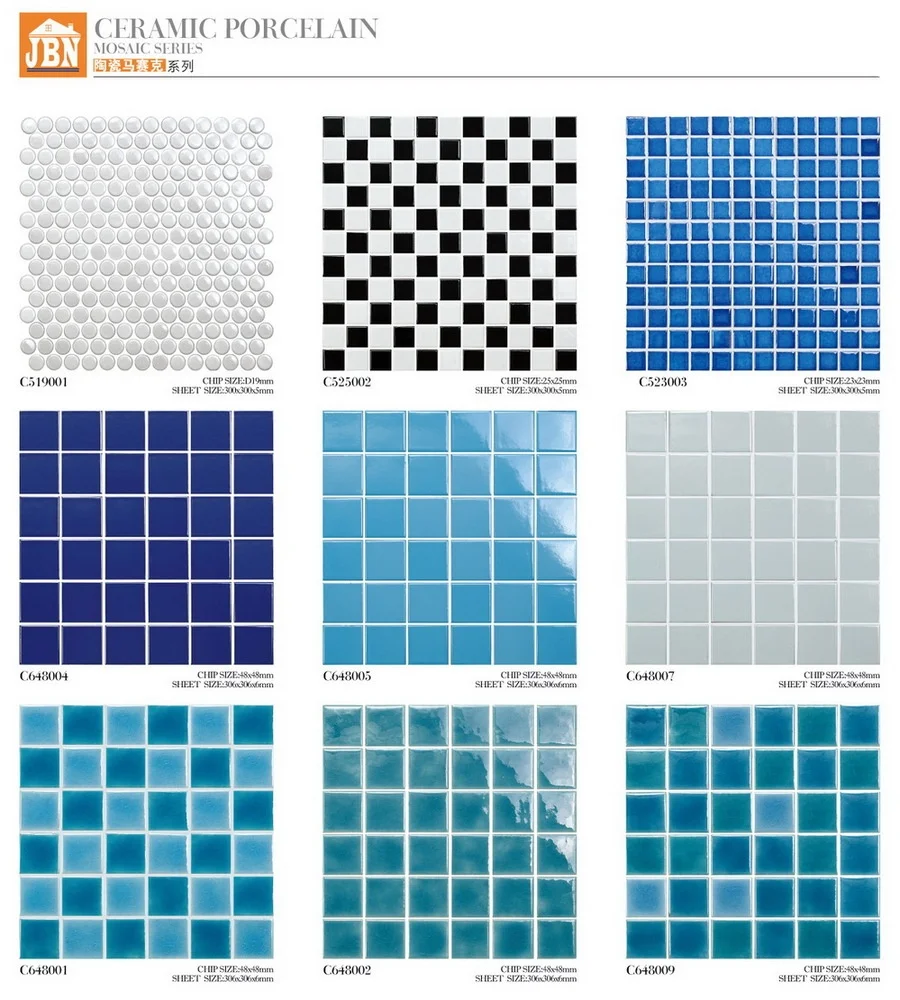 Classical Hot-Melting Mosaic for bathroom swimming pool tiles