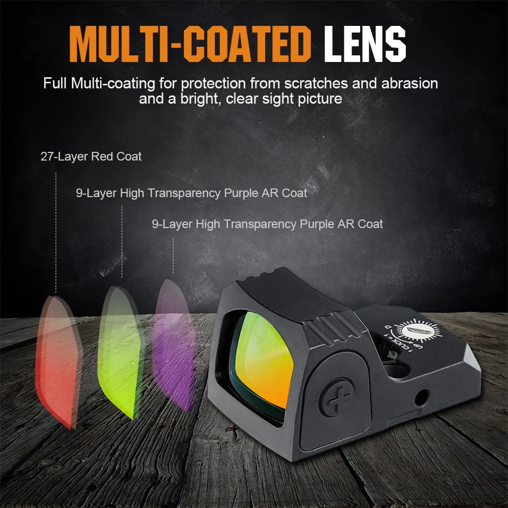 YSC RD002 3M Dot Size Red Dot Sight 1200G Shockproof And IPX4 Waterproof Optic Red Dot Sights