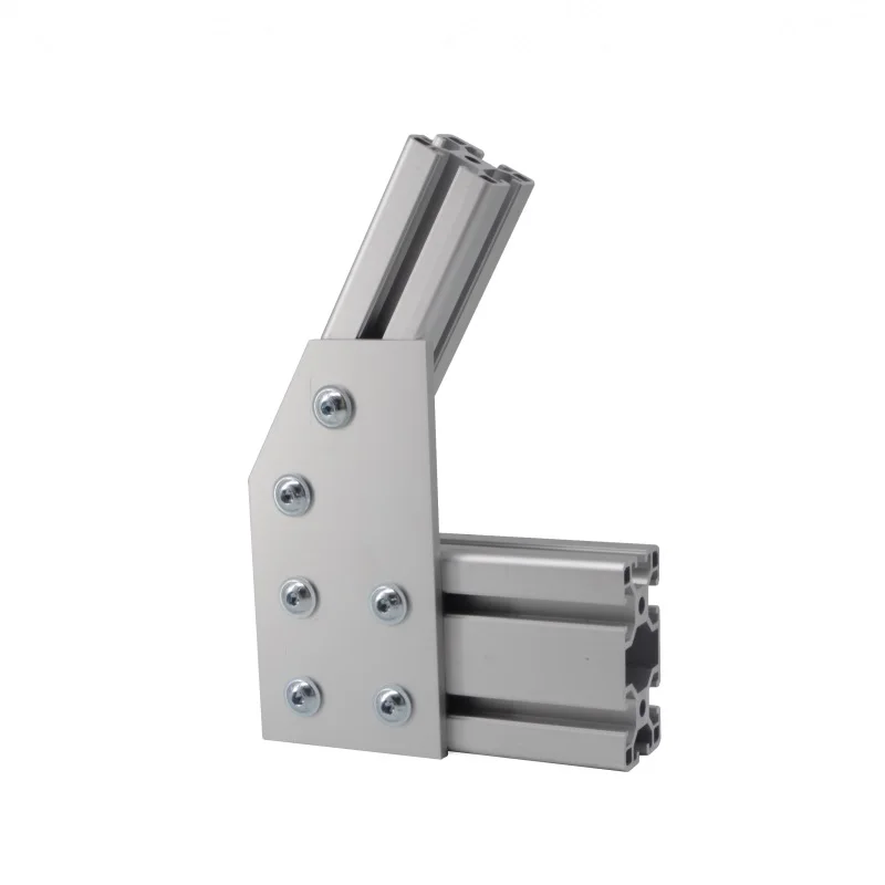 Factory Custom imperial 15 series 3' x  5 '  aluminum  6 Hole - 60 Degree Angled Flat Plate for aluminum profile  #6476