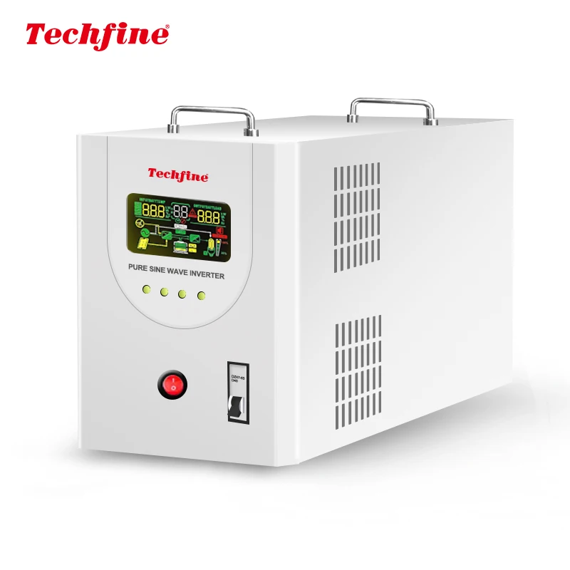 Инвертор немодулированного синусоидального сигнала Techfine новая модель домашний ИБП-инвертор 1000 ВА 1500 ва 2000 с входным аккумулятором 12 В