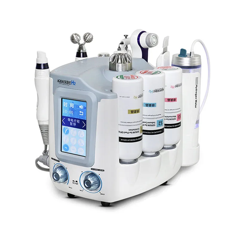 6 in 1 Korea desktop Aqua jet Peeling Facial skin Oxygen Spray water Moisturizer mda hydro dermabrasion machine