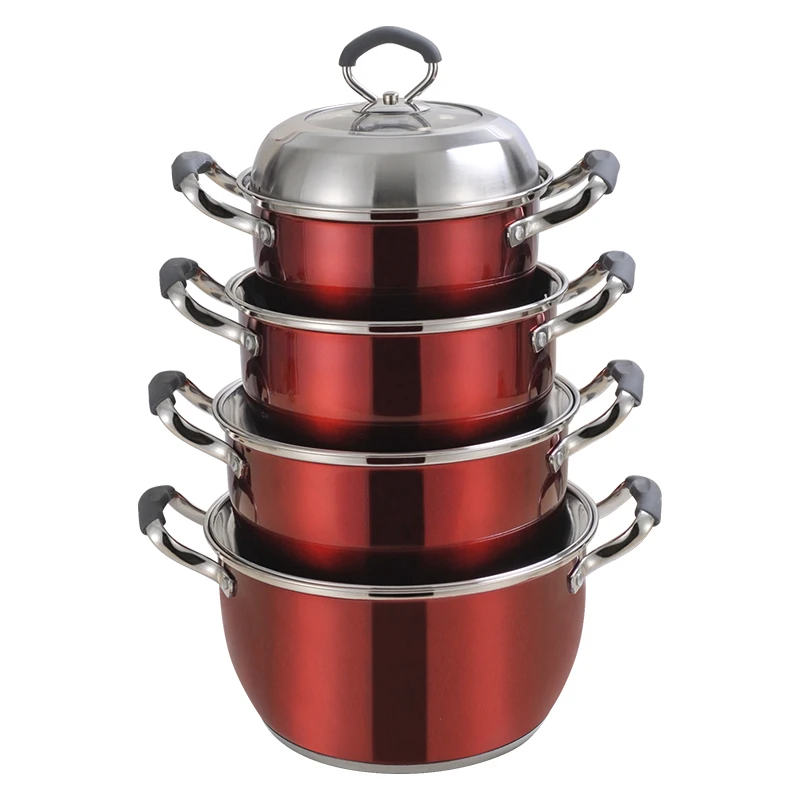 8pcs colorful induction kitchen ware clay pot for cooking cooking pot cookware sets