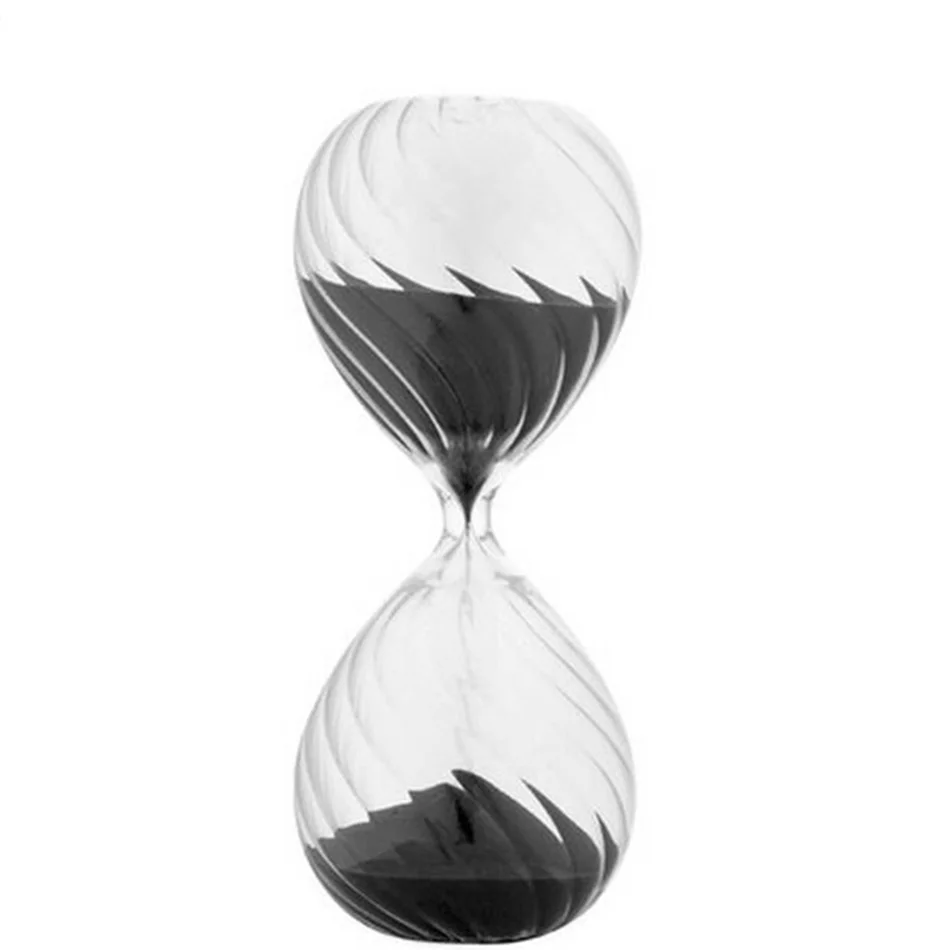 Hand blown 5 min sand glass hourglass with colored sand