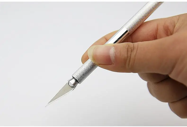 K328 Metal Handle Scalpel Blade Knife Wood Paper Cutter Craft Pen Engraving Cutting Supplies