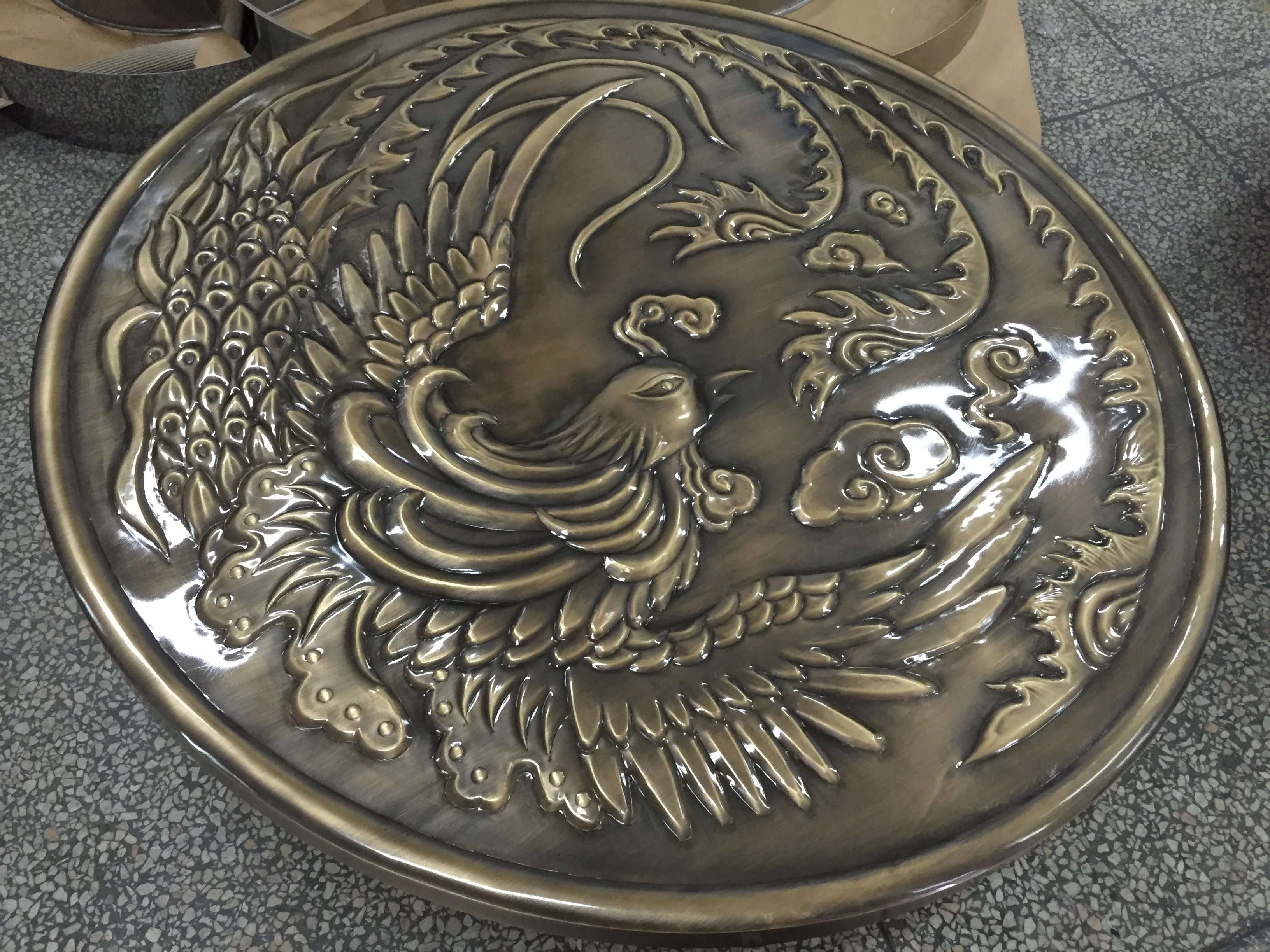 3d handmade silver relief art animal brass vintage metal steel bird restaurant wall art decoration