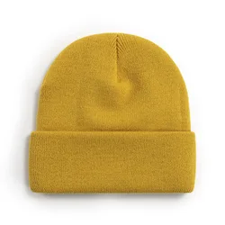 Logo Designed Unisex Knitted Plain 100% Acrylic Caps Custom Sport Beanie Winter Hat