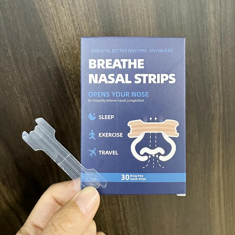 Customized Transparent Breathe Tan Sleep Strips Right Extra Strength Waterproof Anti Snoring Nasal Strips