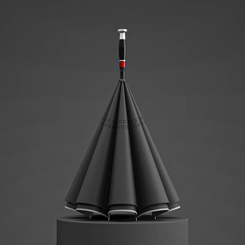 Straight Handle Double Layer Promotional Custom Reverse Inverted Umbrella with Logo Printing Wholesale
