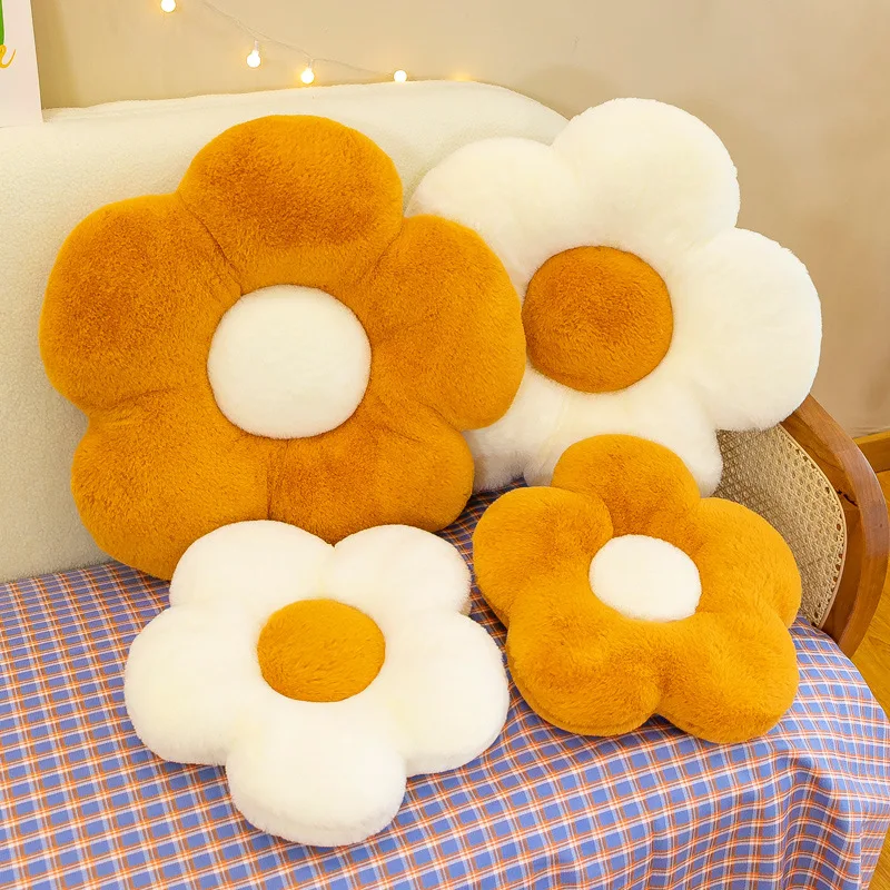 Soft Colourful Flower Pillow Stuffed Plush Daisy Flowers Shape Plant Chair Cushion Pillow Sunflower Plush Toy