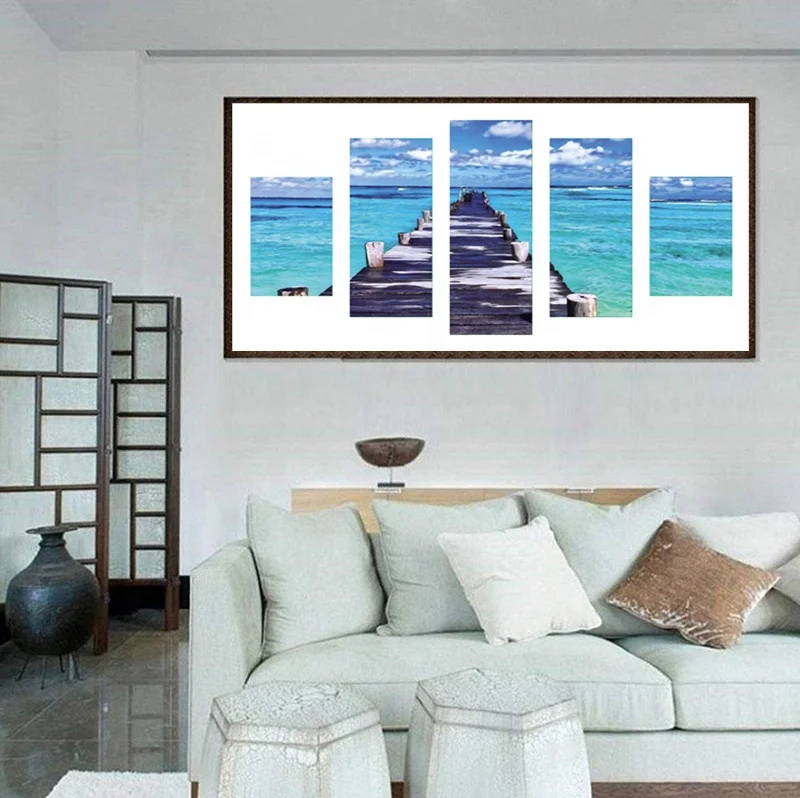 
Canvas wall art marine painting picture blue sky artwork hawaii beach nature landscape living room painting living room painting 