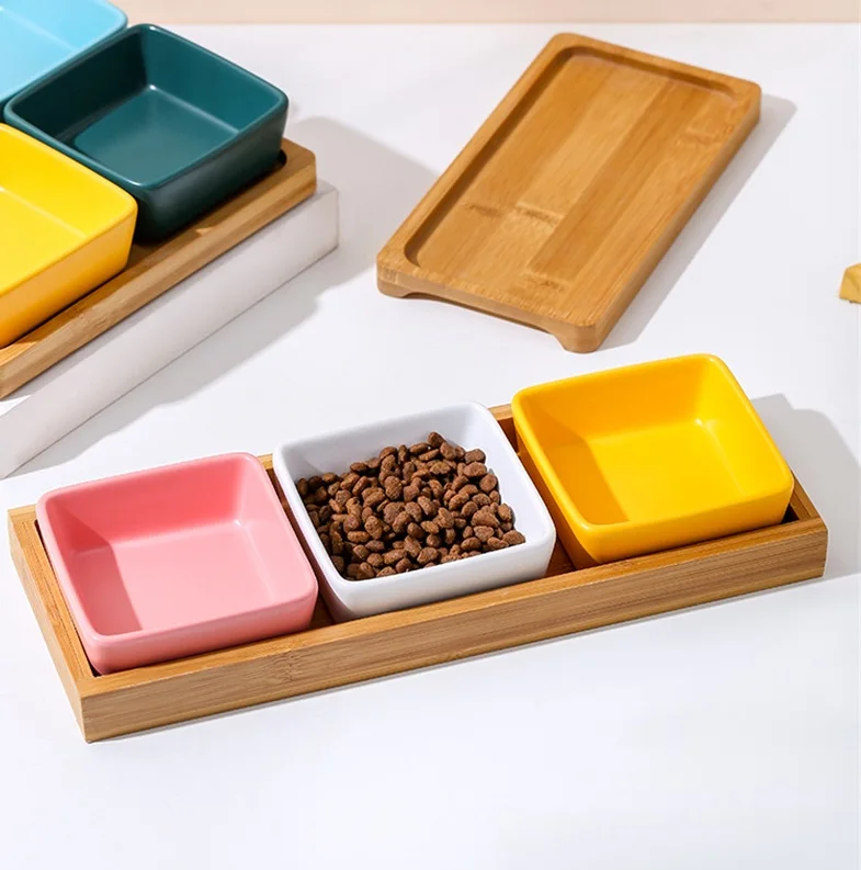 New wholesale ceramic bowl Cats and dogs hamster food bowl mini pet bowl