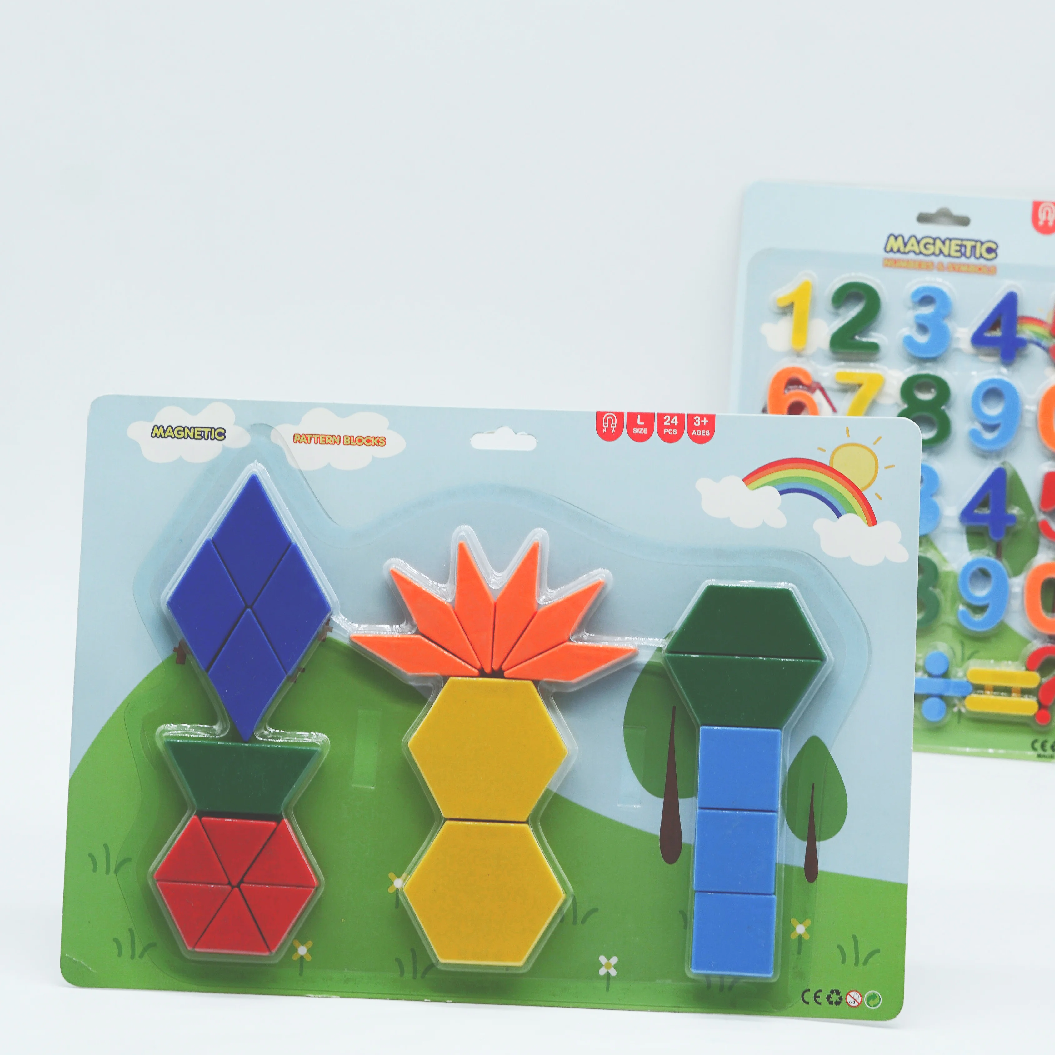 24 pcs magnetic pattern blocks learning resources pattern block pictures for kid