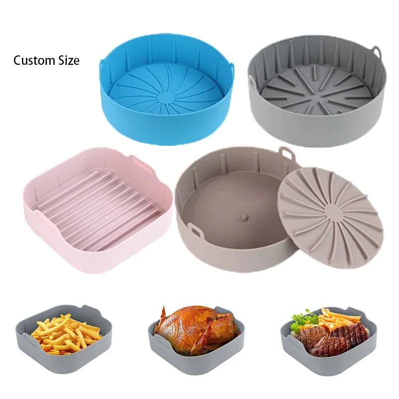 Easy Cleaning Reusable Basket Air Fryer Insert Accessories Multifunctional Silicone Liners Air Fryer Silicone Pot