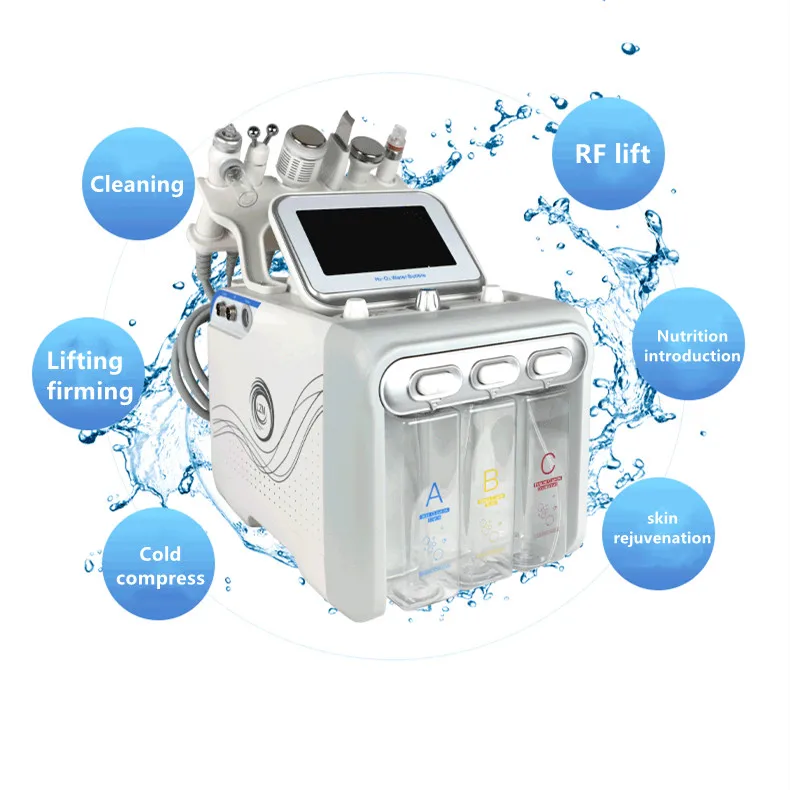 Hydra water Dermabrasion RF Bio lifting Spa Facial Machine/Hydro aqua beauty salon equipment 6 in1