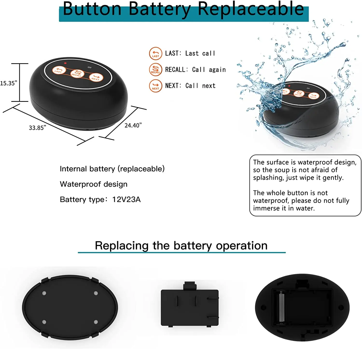 Queue Manage System 1 signal receiver show 3-digit number  1 Next Calling button Number Waiting Area for indicate customer