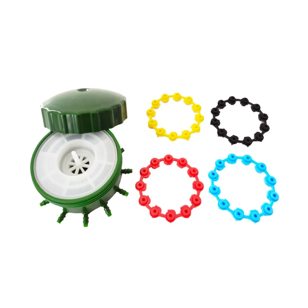 Plastic Multi flow 12 outlet manifold Hydroponic Irrigation Bubbler for Water Distribution