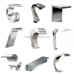 Swimming pool equipment curved hook-and-groove Bath Stainless Steel Pool Decorated Fountain Waterfall