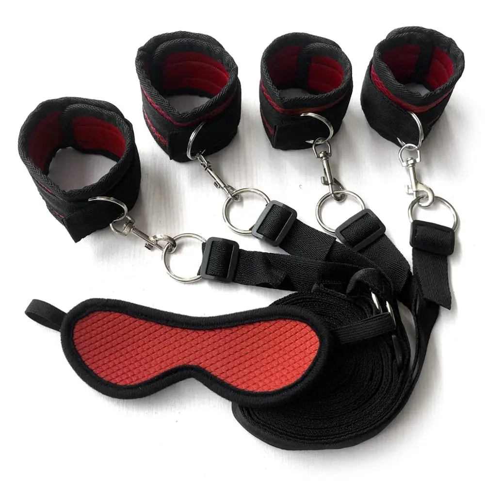 Amazon Hot Sale Bed Handcuffs Eyes Mark Bondage Restrain SM Toys Adult Men Women Fetish Alternative Sex Products