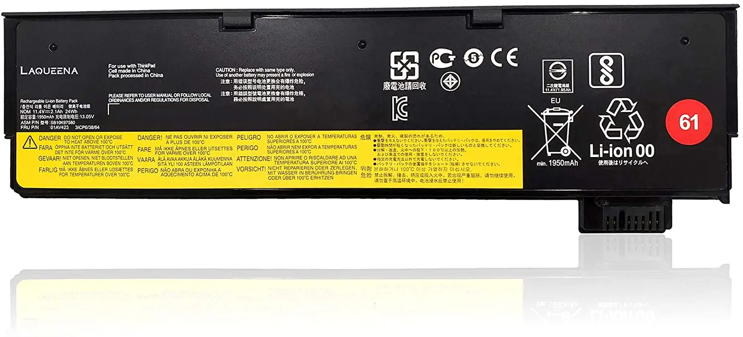 Laqueena SB10K97580 01AV422 01AV423 Laptop Battery Compatible with Lenovo ThinkPad A475 A485 T470 T570 T480 T580 P51S P52S TP25