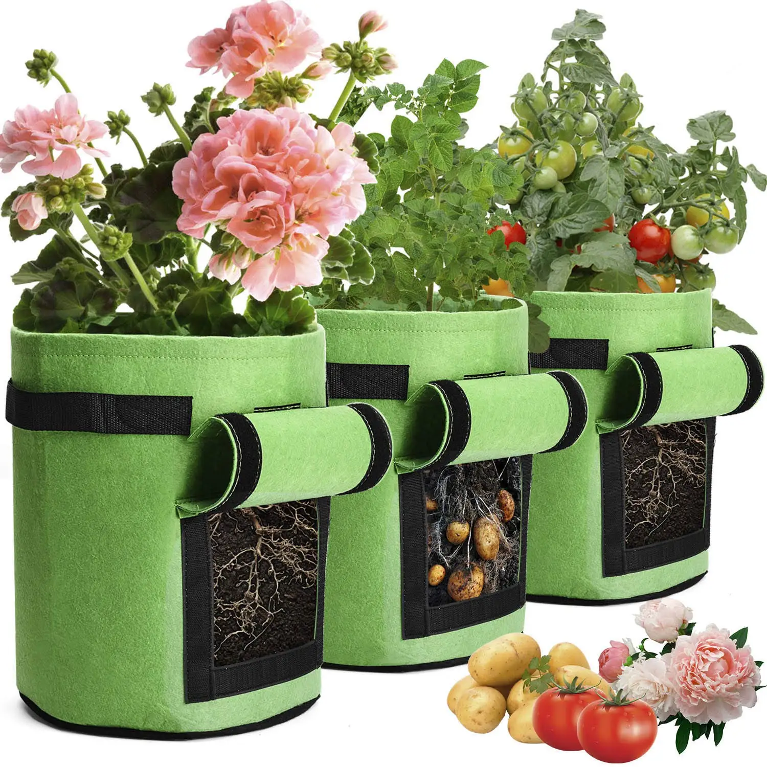 Garden Non-Woven Seeding Grow bags Seedling Nursery Planter Bag Grow Bags Non Woven Heavy Duty