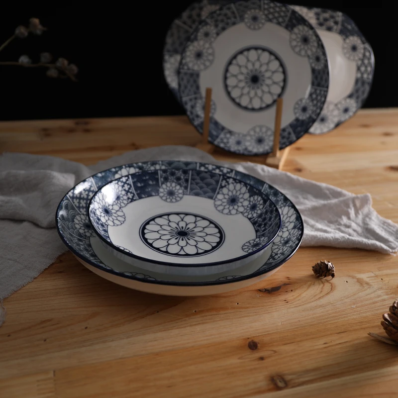 Porcelain Blue And White Plates Ceramic Plates Dishes Plates Sets Dinnerware