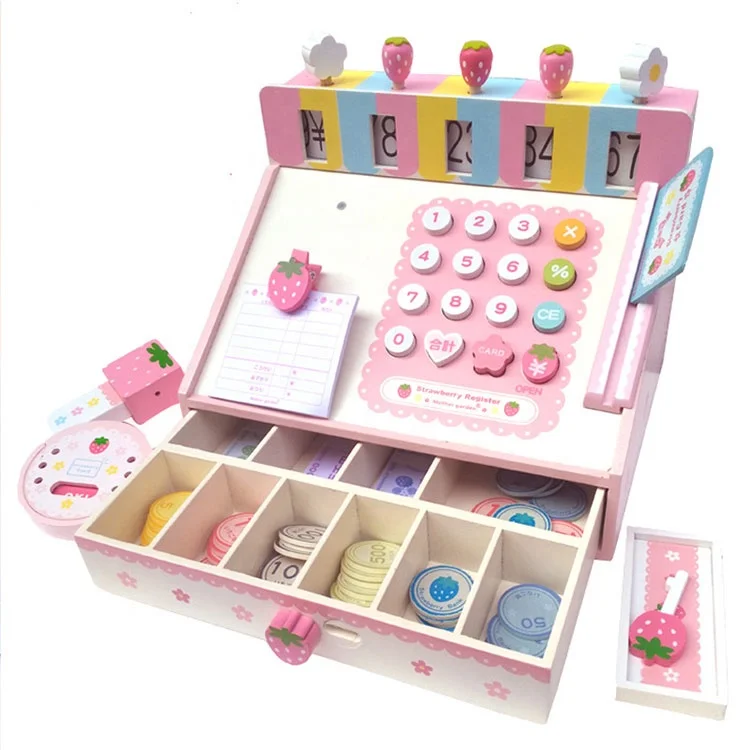 Pretend Play Groceries Toys Supermarket Cash Register Scanner Checkout Counter toys for children kids girl gifts