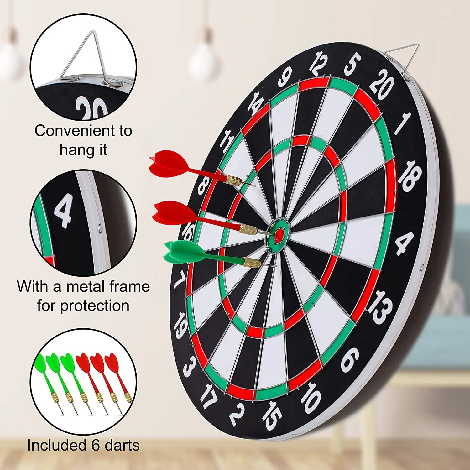 Bellwell High Quality OEM Safety Cork Magnetic Dart Boards Game set for indoor and outdoor