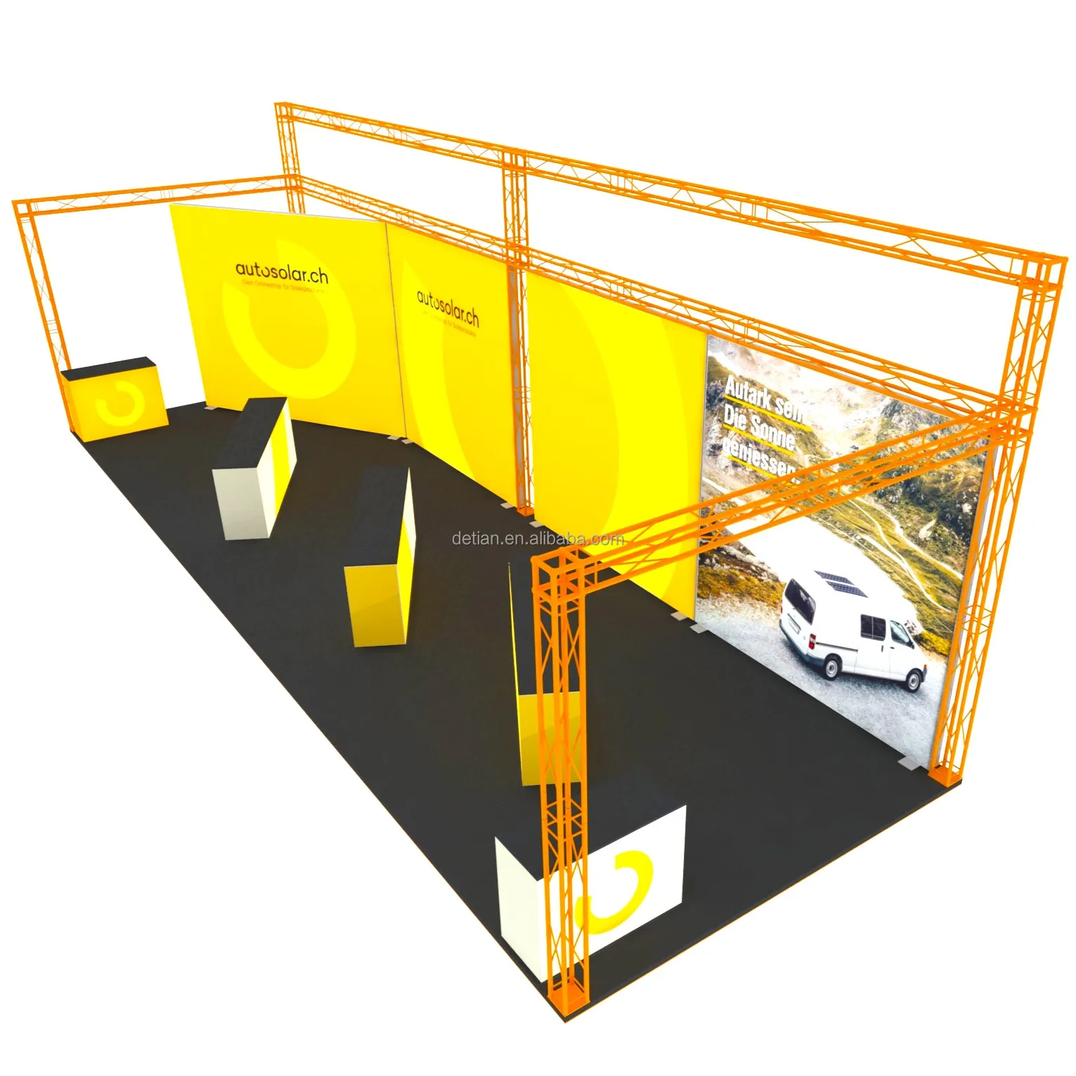 Hot Sale Durable Easy Assembly Custom Printed Portable Exhibition Expo Seg Aluminum Frame Backlit Trade Show Booth Display