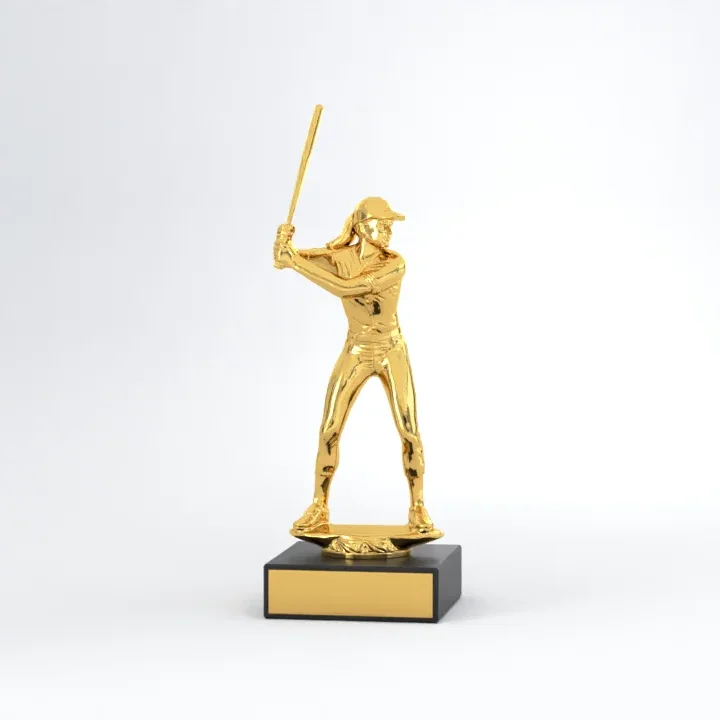 Custom Sport Events Trophy Award Baseball Women Statue