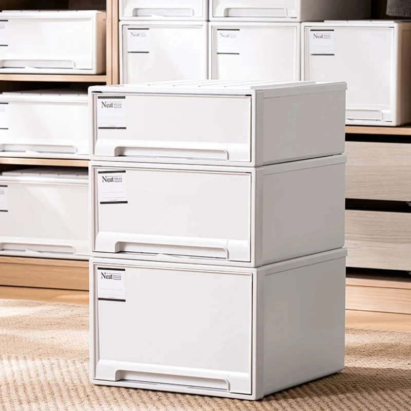 Wardrobe Underwear Storage Box, Thickened and Large-capacity Clothes Locker Transparent Drawer Storage Box, Household Plastic