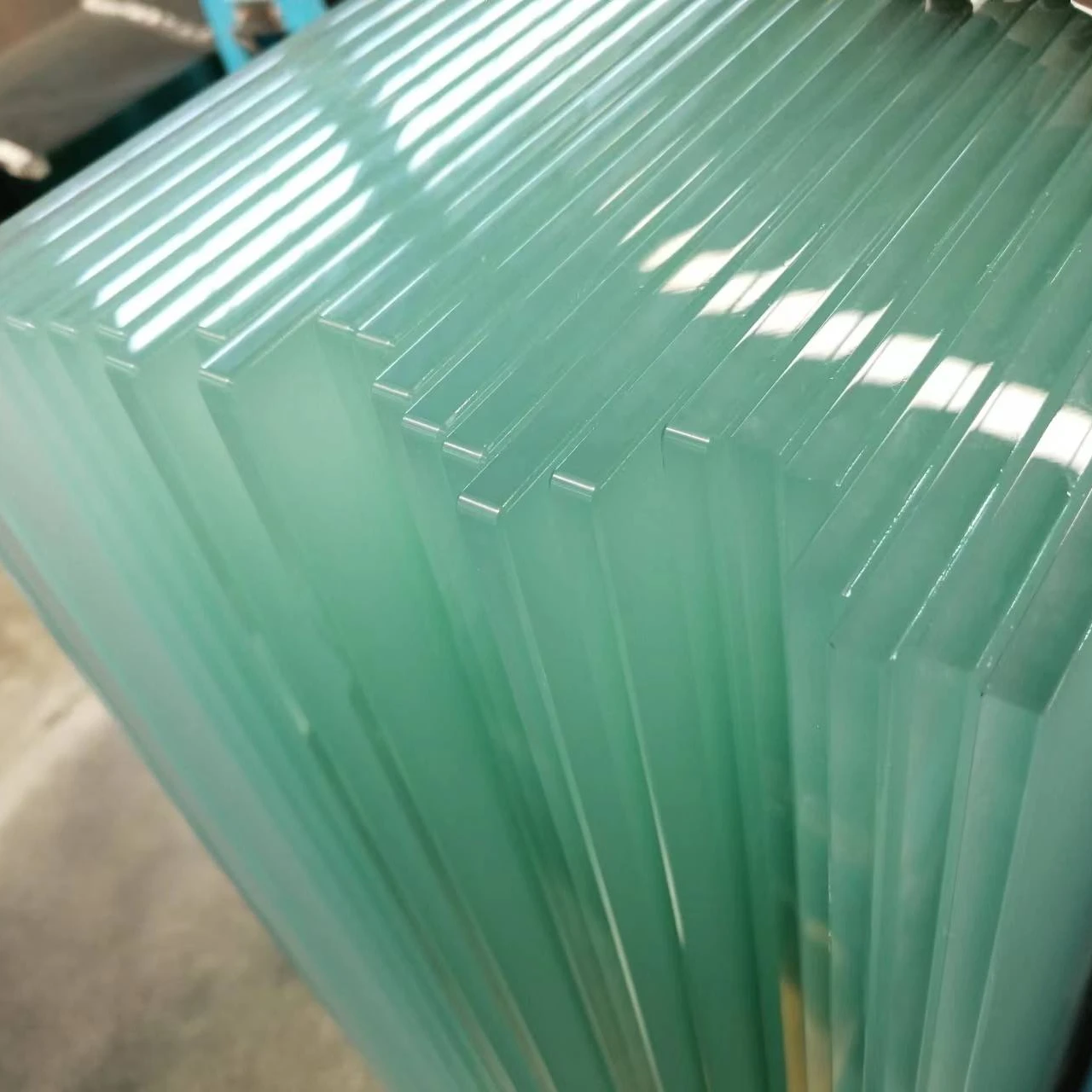 cost of 1/2inch 12 mm polished edge full tempered toughened toughen building safety glass price