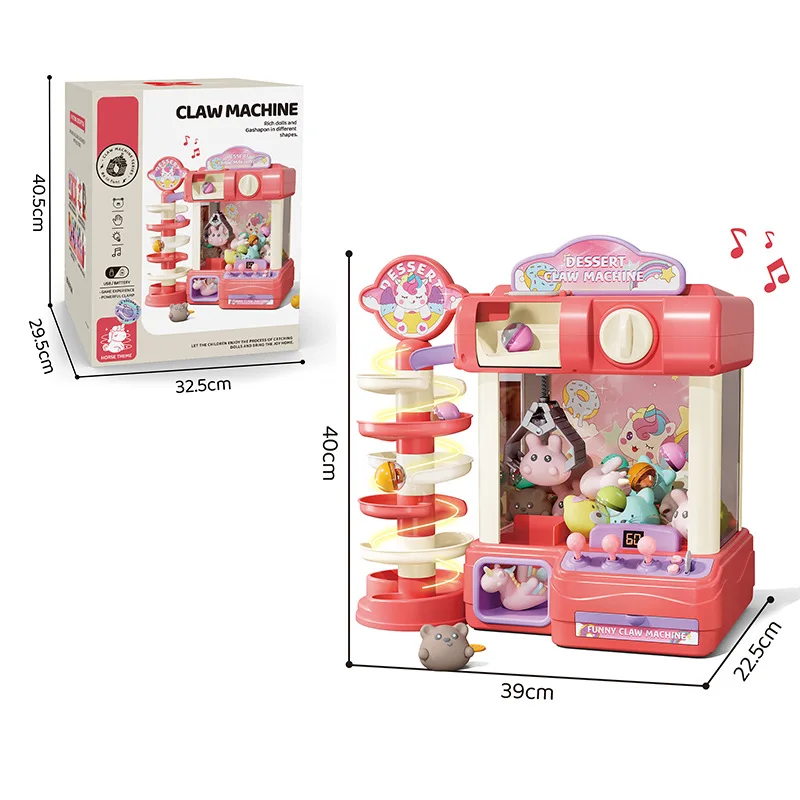 Gift Coin Operated Games Rolling Ball Track Vending Doll Machine Toy Crane Mini Plush Toys for Claw Machine
