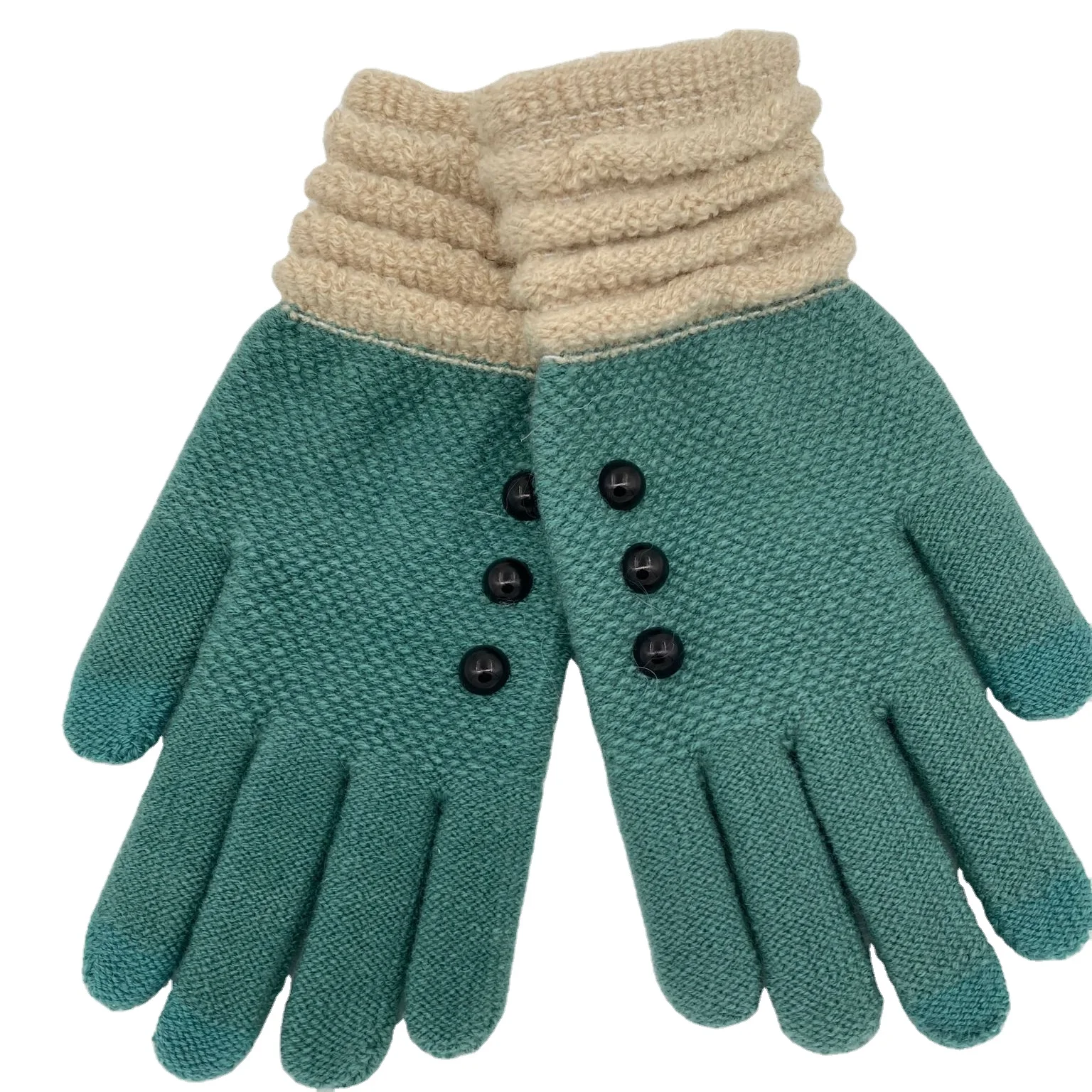 New style fancy cute polyester soft knit touchscreen women winter gloves